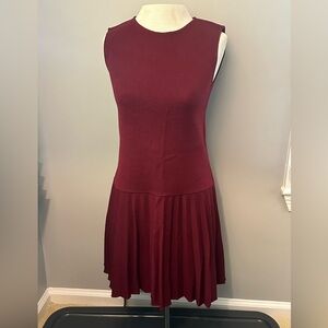 Theory red wool dress